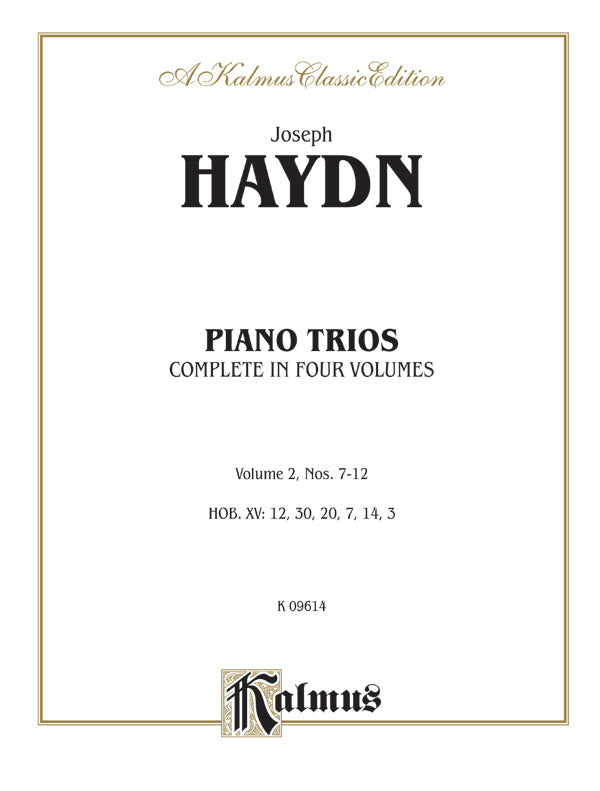 Trios for Violin, Cello and Piano, Volume II (Nos. 7-12, HOB. XV: 12, 30, 20, 7, 14, 3) Cover Image