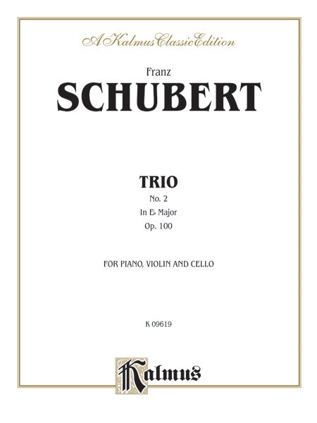 Schubert: Trio No. 2 in E flat Major, Op. 100 Sheet Music Preview