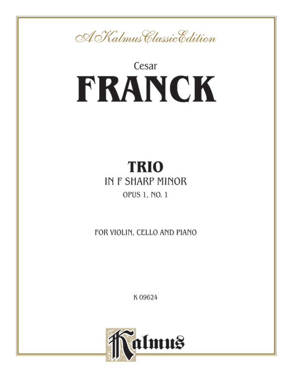 Franck: Trio in F sharp Minor, Op. 1, No. 1 Sheet Music Preview