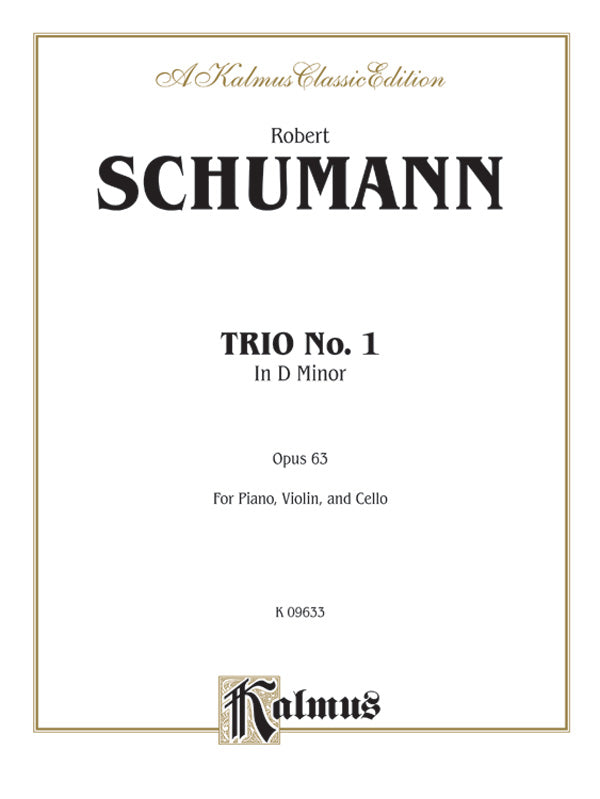 Schumann: Trio No. 1 in D Minor, Op. 53 Sheet Music Preview