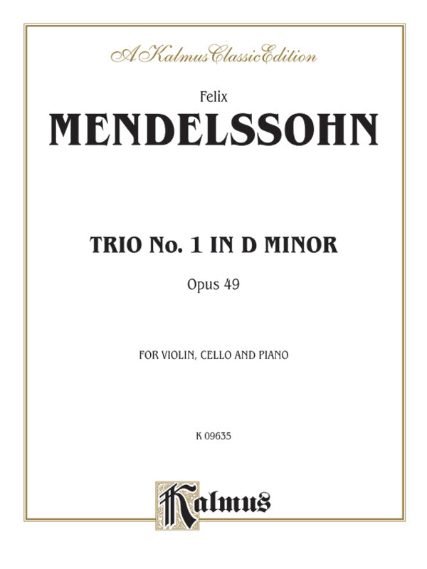 Trio in D Minor, Opus 49 Cover Image