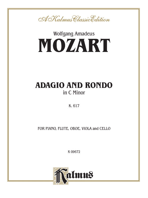 Mozart: Adagio and Rondo, in C Minor (K. 617) (for piano, flute, oboe, viola and cello) Sheet Music Preview