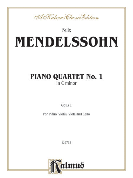 Piano Quartet No. 1 in C Minor, Opus 1 Cover Image