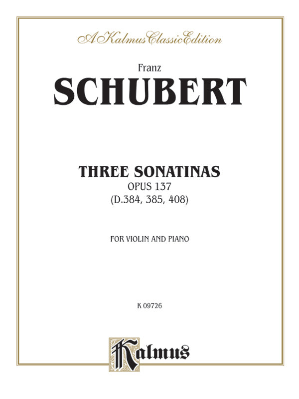 Three Sonatas, Opus 137 Cover Image