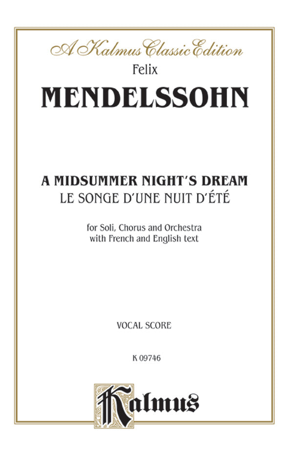 A Midsummer Night's Dream (Le Songe d'une Nuit d'été), Opus 61 Sheet Music Preview