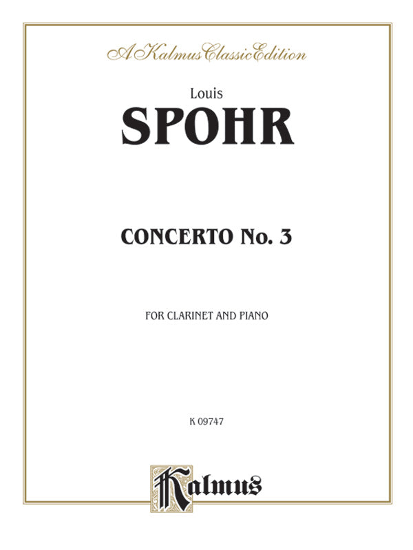 Clarinet Concerto No. 3 Cover Image