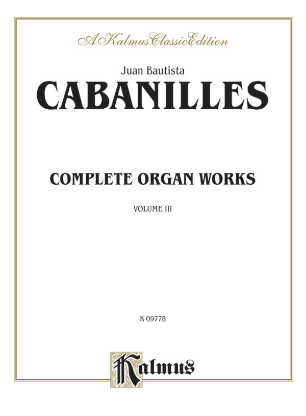 Complete Organ Works, Volume III Cover Image