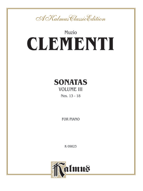Piano Sonatas, Volume III (Nos. 13-18) Cover Image