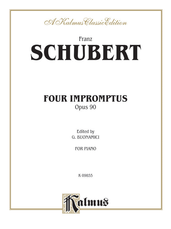 Schubert: Four Impromptus, Op. 90 (Ed. Giuseppe Buonamici) Sheet Music Preview