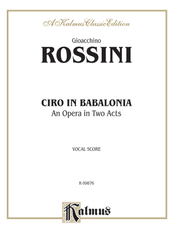 Ciro in Babalonia Cover Image