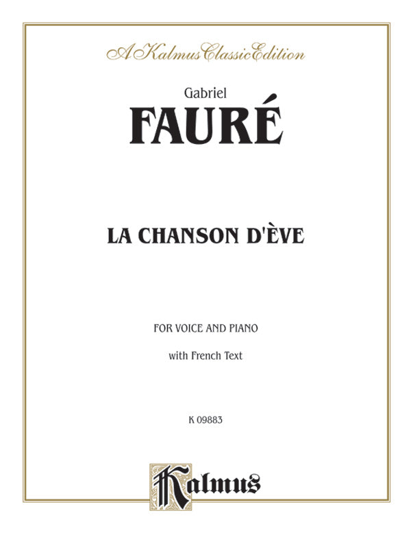 Fauré: La Chanson D'Eve (French) Sheet Music Preview