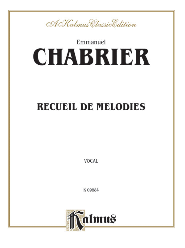 Recueil de Melodies Cover Image
