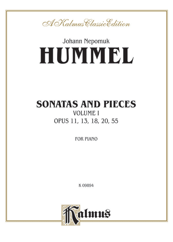 Hummel: Sonatas and Pieces (Volume I) Sheet Music Preview