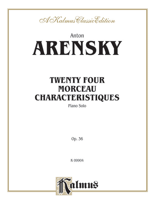 Twenty-Four Morceau Characteristiques, Opus 36 Cover Image