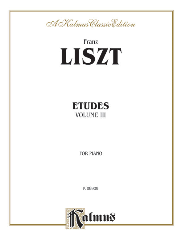 Liszt: Etudes (Volume III) Sheet Music Preview