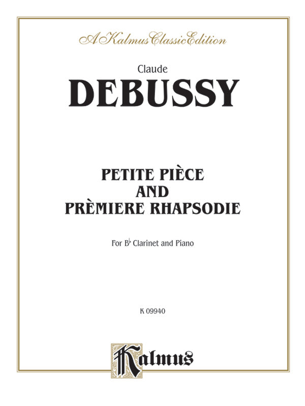 Debussy: Petite Pièce and Prèmiere Rhapsodie Sheet Music Preview