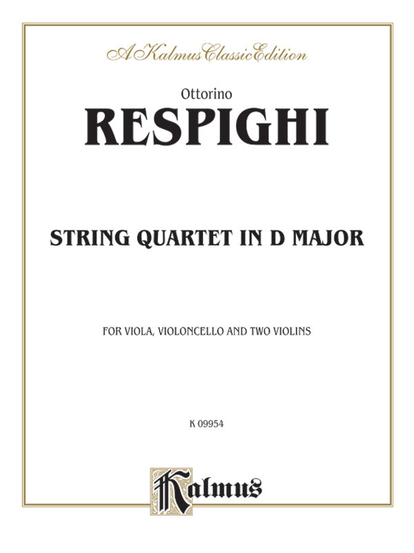 String Quartet in D Major (1907) Cover Image