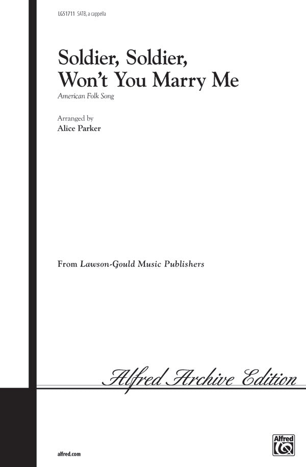 Soldier, Soldier, Won't You Marry Me? Sheet Music Preview