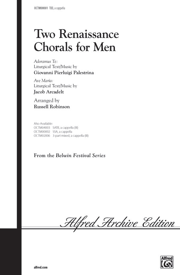 Two Renaissance Chorals (Adoramus Te / Ave Maria) Cover Image