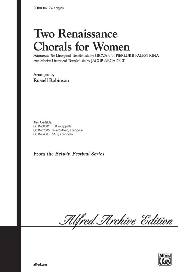 Two Renaissance Chorals (Adoramus Te / Ave Maria) Cover Image