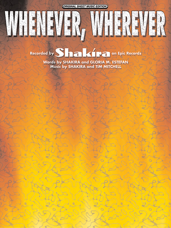 Whenever, Wherever Sheet Music Preview