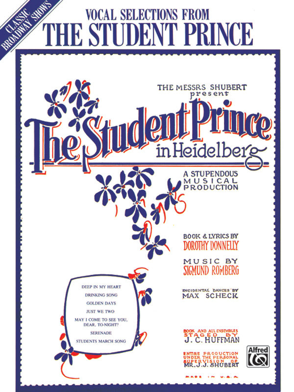 The Student Prince: Vocal Selections Cover Image