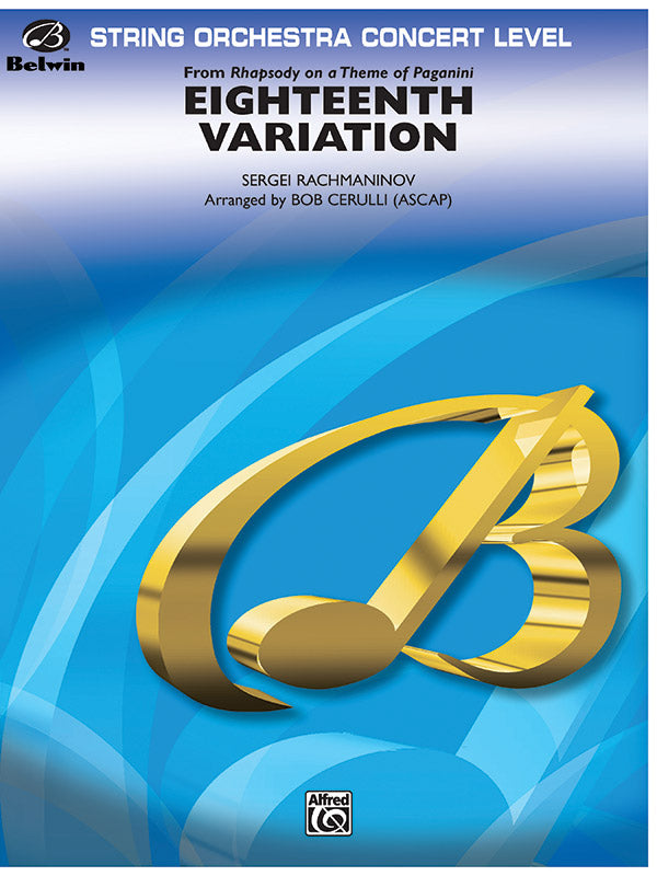 Eighteenth Variation (from Rhapsody on a Theme of Paganini): 3rd Violin (Viola [TC]) Sheet Music Preview
