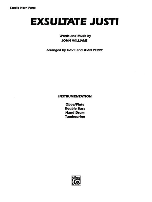 Exsultate Justi: Oboe Sheet Music Preview