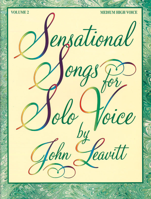 Sensational Songs for Solo Voice, Volume 2 Cover Image