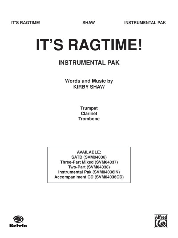 It's Ragtime!: 1st B-flat Clarinet Sheet Music Preview