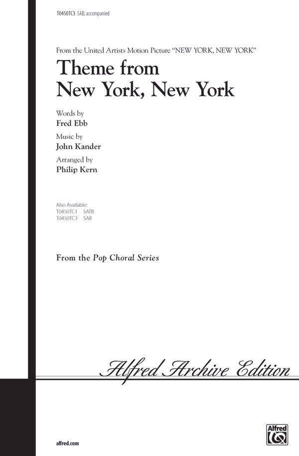 <I>New York, New York,</I> Theme from Cover Image