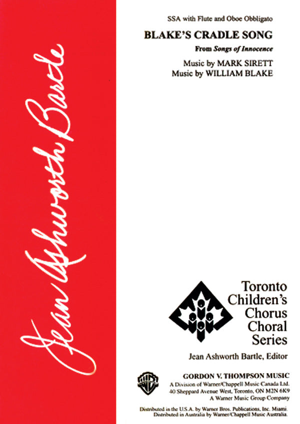 Blake's Cradle Song (from <I>Songs of Innocence</I>) Cover Image