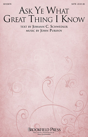 Ask Ye What Great Thing I Know Sheet Music Preview