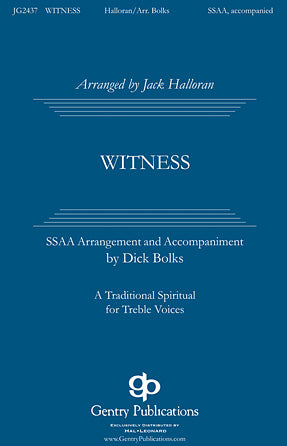 Witness (arr. Dick Bolks) Sheet Music Preview