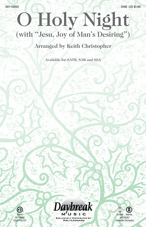 O Holy Night (with "Jesu, Joy of Man's Desiring") - Violin 1 Sheet Music Preview