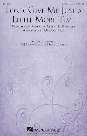 Lord, Give Me Just A Little More Time Sheet Music Preview