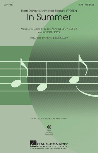 In Summer (from Frozen) (arr. Alan Billingsley) Sheet Music Preview