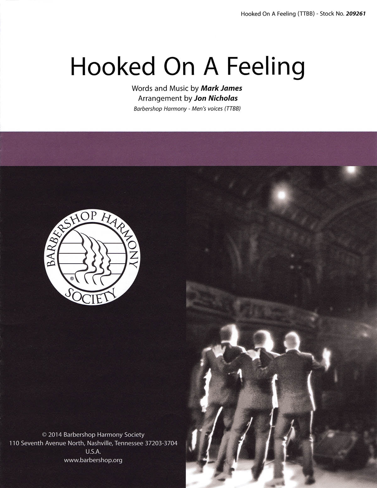 Hooked On A Feeling (arr. Jon Nicholas) Sheet Music Preview