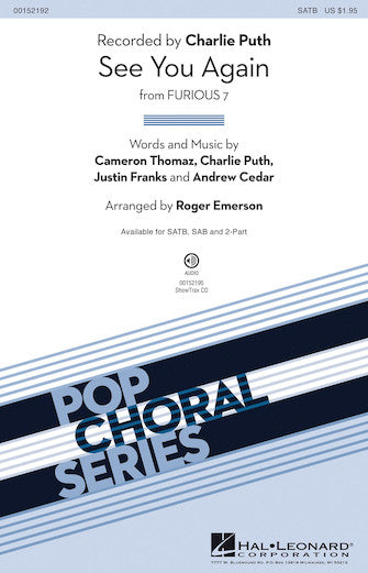 See You Again (feat. Charlie Puth) (arr. Roger Emerson) Sheet Music Preview
