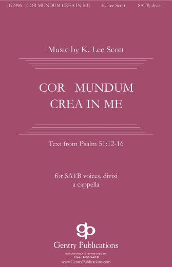 Cor Mundum Crea In Me Sheet Music Preview
