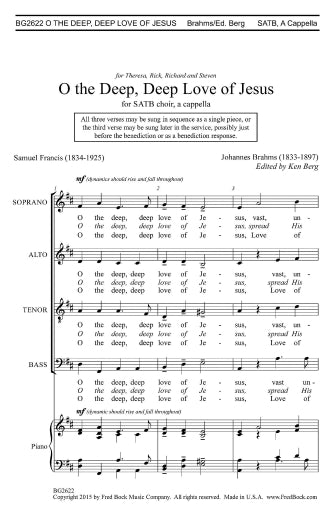 O The Deep, Deep Love Of Jesus (ed. Ken Berg) Sheet Music Preview