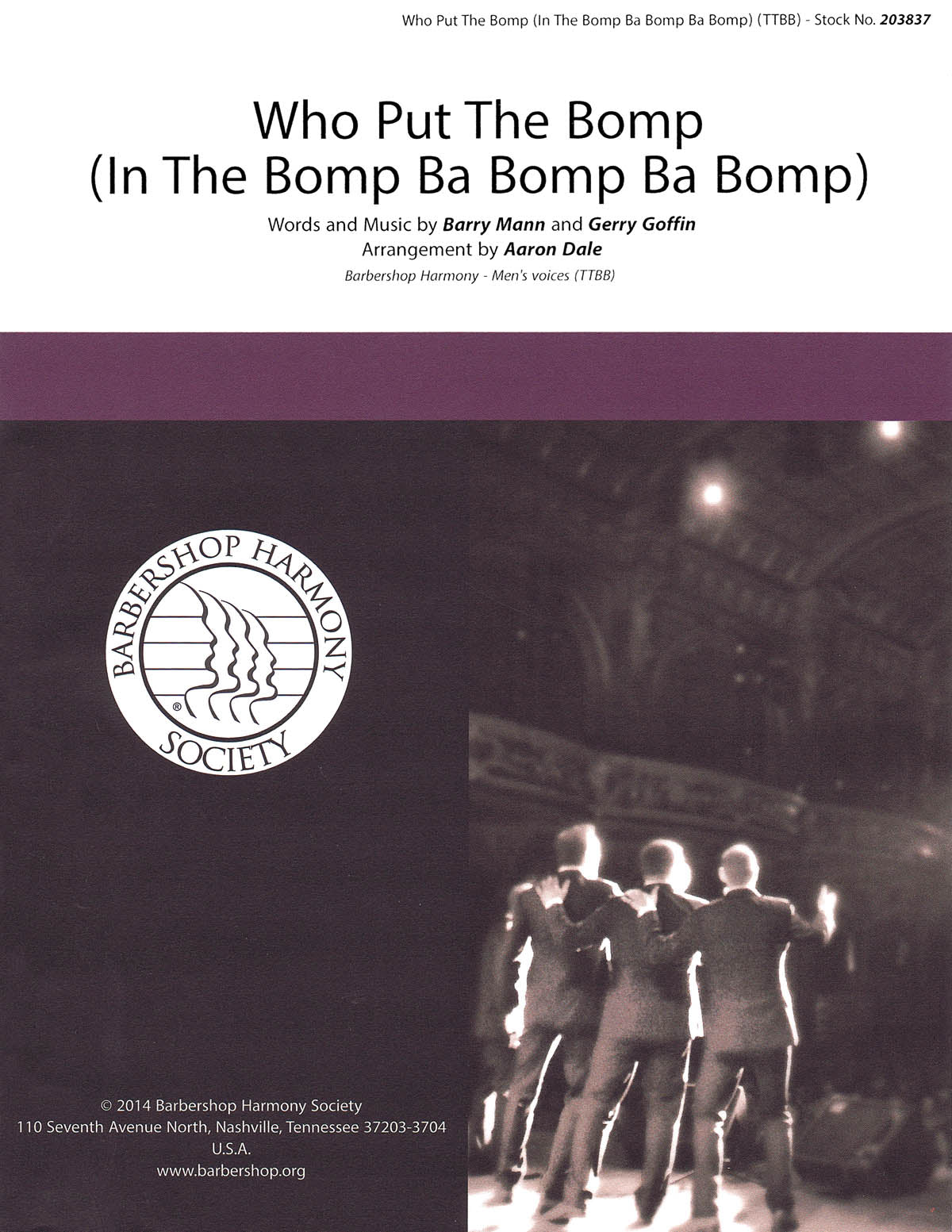 Who Put The Bomp (In The Bomp Ba Bomp Ba Bomp) (arr. Aaron Dale) Sheet Music Preview