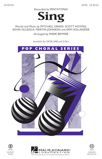 Sing (arr. Mark Brymer) Sheet Music Preview