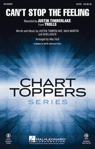 Can't Stop The Feeling (from Trolls) (arr. Mac Huff) Sheet Music Preview