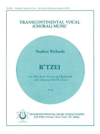 R'Tzei (for Solo Low Voice with optional SATB Choir) Sheet Music Preview