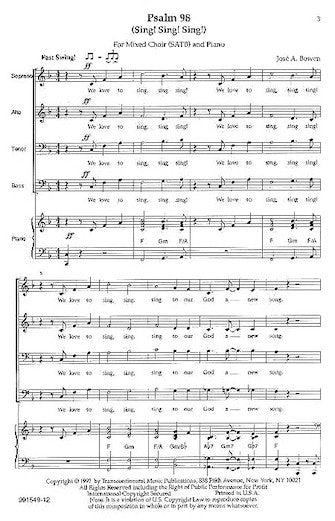Psalm 98 (Sing! Sing! Sing!) Sheet Music Preview