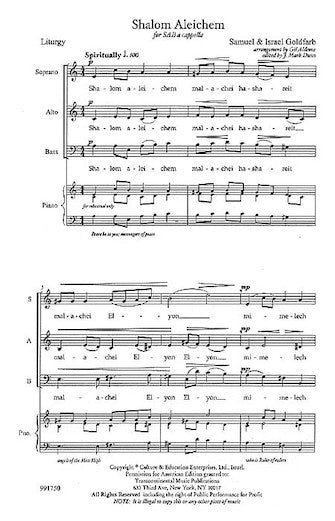 Shalom Aleichem (arr. Gil Aldema) Sheet Music Preview