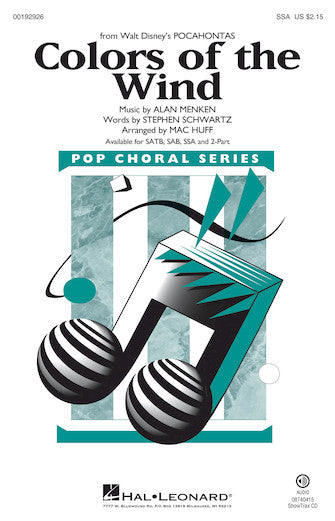 Colors Of The Wind (from Pocahontas) (arr. Mac Huff) Sheet Music Preview
