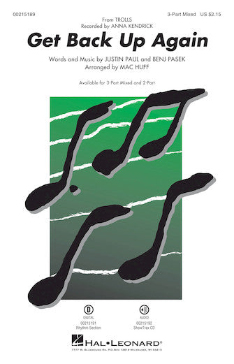Get Back Up Again (from Trolls) (arr. Mac Huff) Sheet Music Preview
