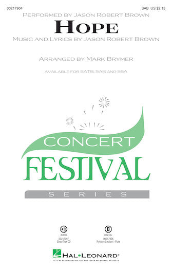 Hope (from How We React and How We Recover) (arr. Mark Brymer) Sheet Music Preview